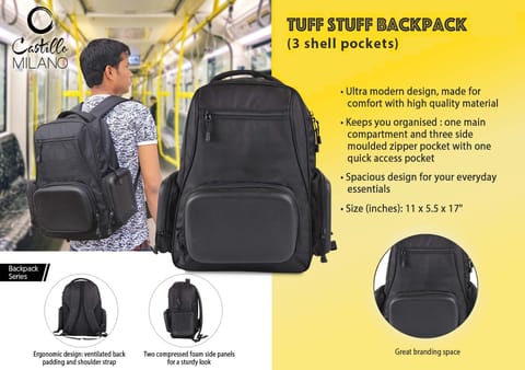 Tuff Stuff Backpack (3 Shell Pockets) By Castillo Milano