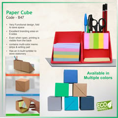 B47 Folding Paper Cube In Color