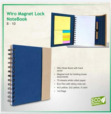 Wiro Magnet Lock Notebook