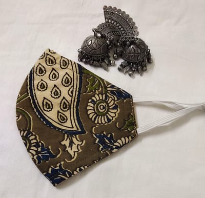 Kalamkari Multi Coloured  Mask By Khyathija