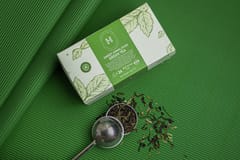 Hustlebush Sweet Himalayan Green Tea 25 Pyramid Tea Bags Detox Tea Made with 100% Whole Leaf