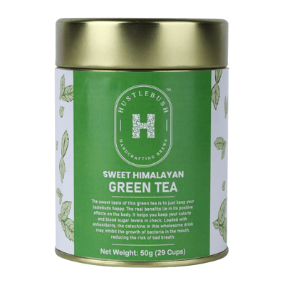 Hustlebush Sweet Himalayan Green Tea Loose 50Gm Tin