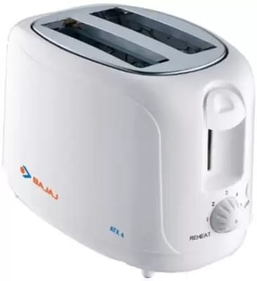 Bajaj ATX 4 750-Watt 750 W Pop Up Toaster  (White)
