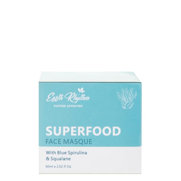 SUPERFOOD FACE MASQUE
With Blue Spirulina & Squalane