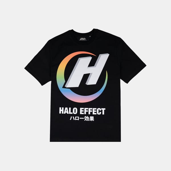 HALO EFFECT SYMBOL GRADIENT T-SHIRT(BLACK)
