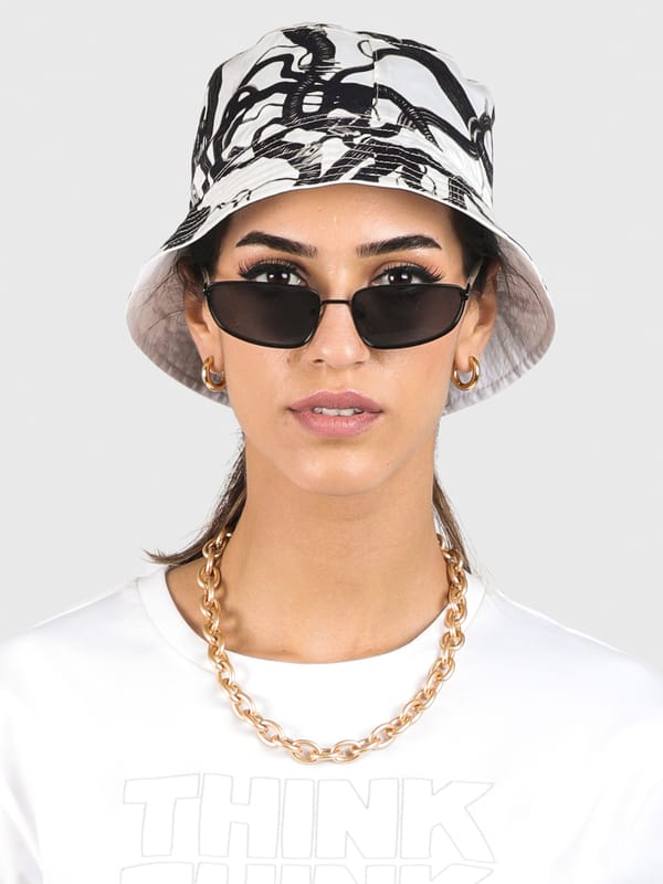 FREE YOUR MIND REVERSIBLE EMBROIDERED PRINTED BUCKET HAT