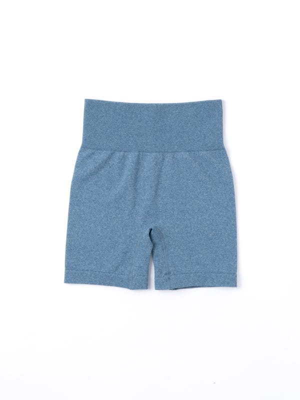 Slate Ribbed Seamless Shorts