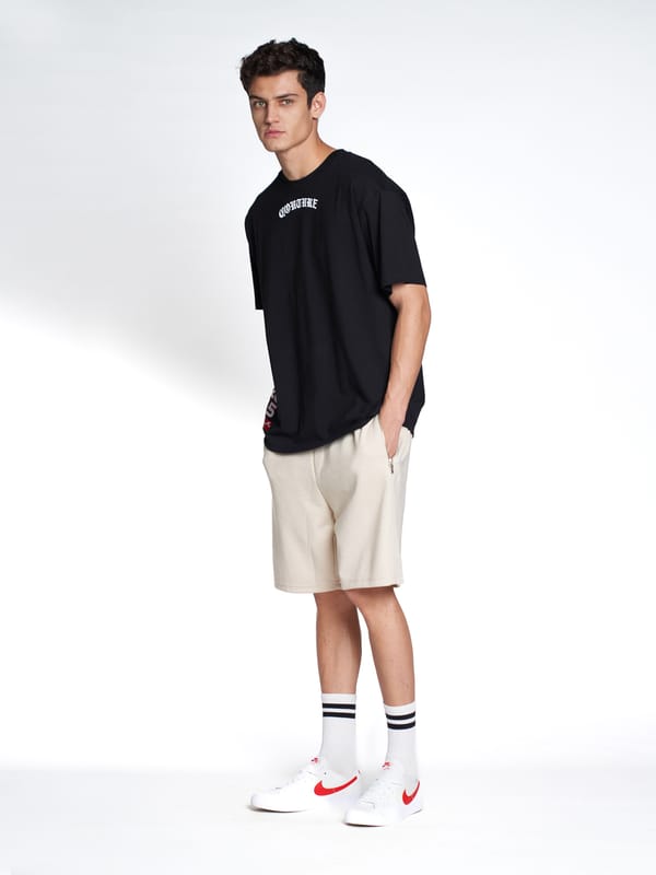 SPADE BACK PRINT RELAXED FIT T-SHIRT - BLACK