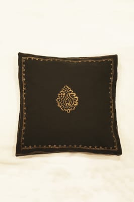 Hand Embroidered / Black Colour / Cushion Cover