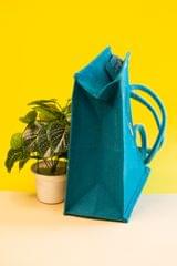 Navvar Jute Hand Bag | Blue | Handcrafted |  Reusable and biodegradable