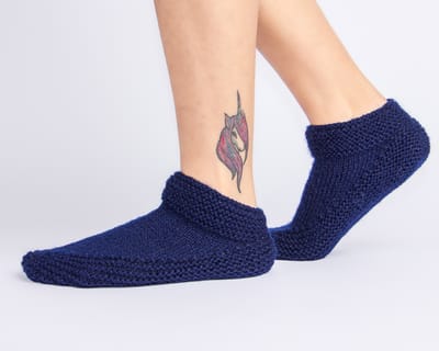 Navy Blue Woollen Socks | Vegan Acrylic Wool