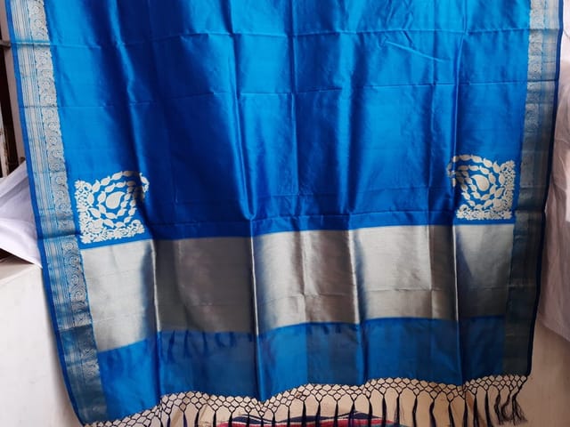 Banarasi Silk Handloom Blue Color Dupatta