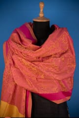 Handloom Banarasi Dupatta Orange Colour Tanchoi Base