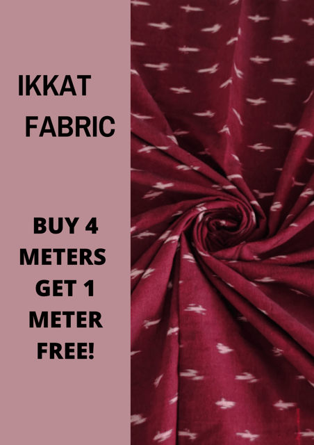 Maroon Ikkat Fabric-10