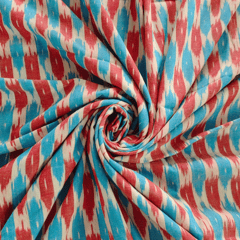 Multicolor Ikkat Fabric-06