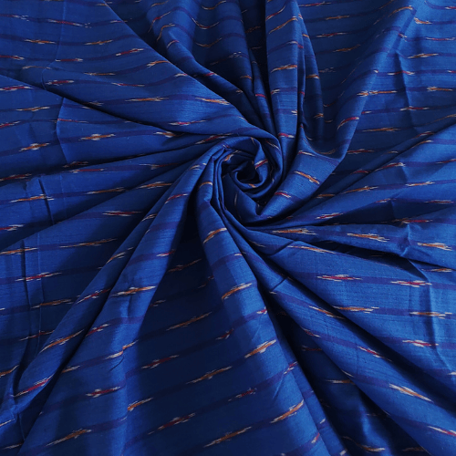 Blue Ikkat Fabric-010