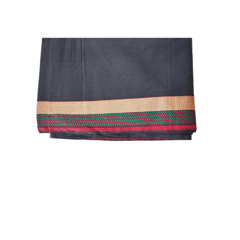 Black Fabric With Gold Zari Border