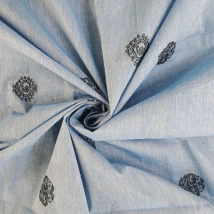 Blue Buti Design Fabric