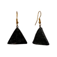 Black Terracotta Earrings (Geometric Collection)