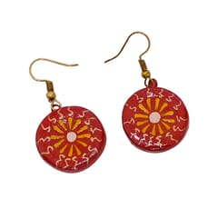 Red Terracotta Earrings (Geometric Collection)