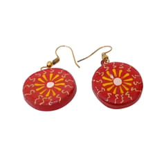 Red Terracotta Earrings (Geometric Collection)
