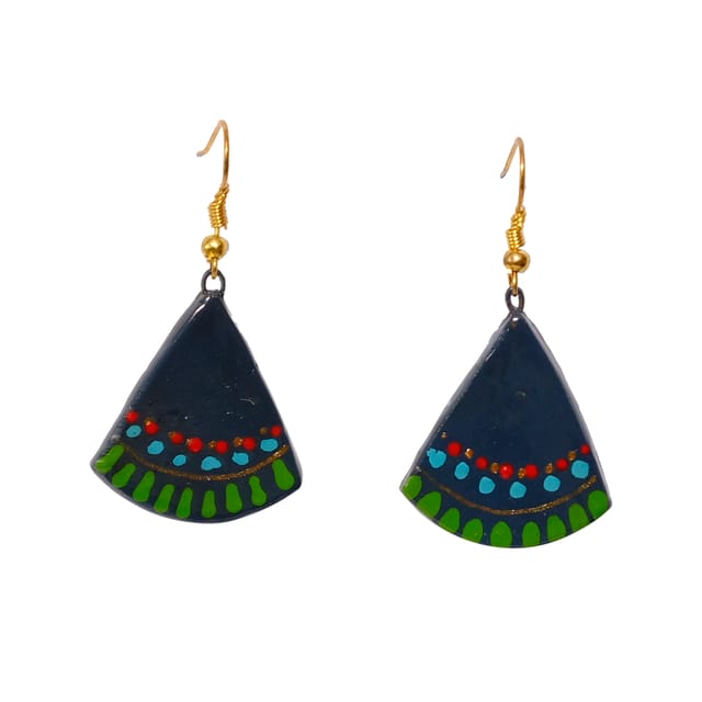 Dangling Terracotta Earrings (Geometric Collection)