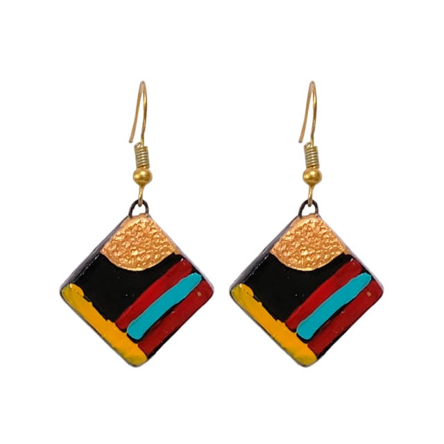 Multicolour Terracotta Earrings ( Geometrical Collections )