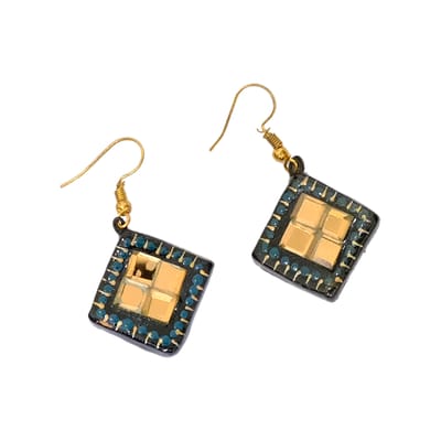 Black-Golden Terracotta Earrings ( Exclusive Collections)