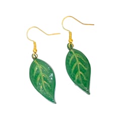 Leaf Shaped Terracotta Earrings ( Funky Collections)