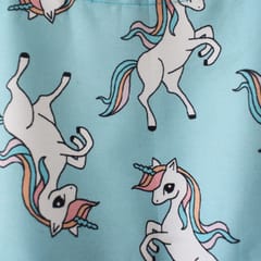 Sky Blue All Over Unicorn Dress