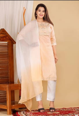 Beautiful Straight kurti Pant With  Dupatta