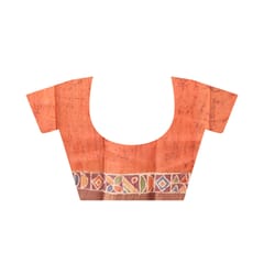 3stones | Handwoven | Hand Batik | Pure Silk | Saree and Blouse Piece | Silk Mark | Pink and Cream | Radha Krishna | GCMZT6