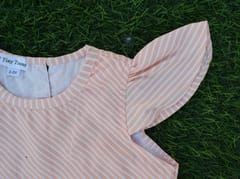 peach and white stripes Dress by tinytoons