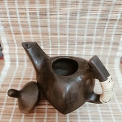 Terracotta by Sachii "Longpi Black Pottery Small Triangular Teapot"