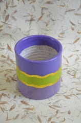 Lilac with Green Planter Set  [of 4]