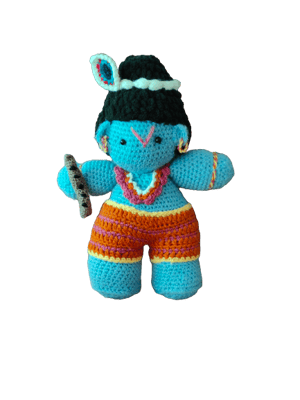 Beautiful Krisna Doll | Ladoo Gopal | Gift the love of Krishna | Handmade Krishna Crochet Doll