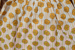 Yellow floral sleeveless cotton dress