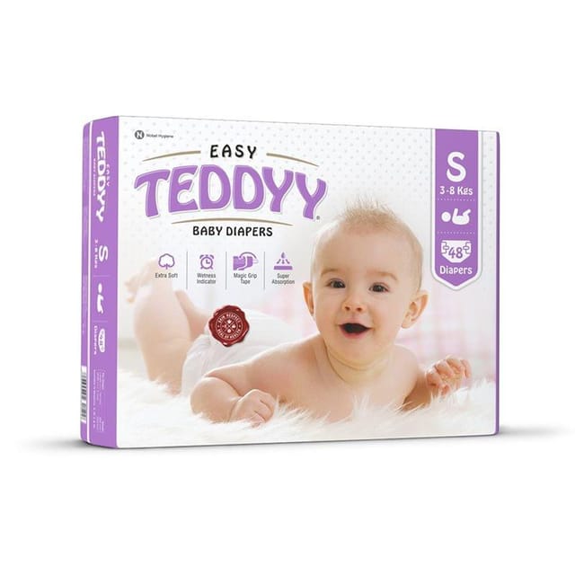 Teddy Easy Baby Diapers Size ( S ) : 48 U