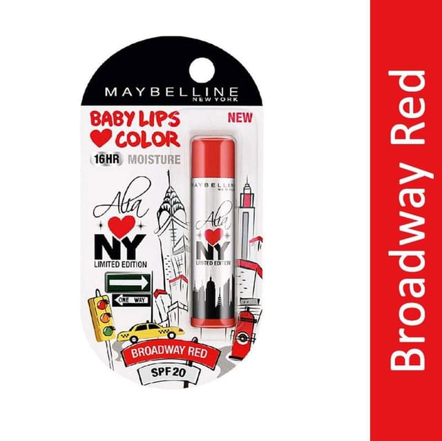 Maybelline New York Baby Lips Color SPF 20 Lip Balm Broadway Red : 4 Gm
