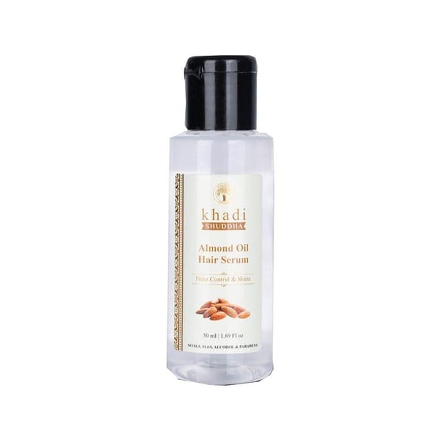 Khadi Shuddha Almond Hair Oil Serum Frizz Control And Shine : 50 Ml