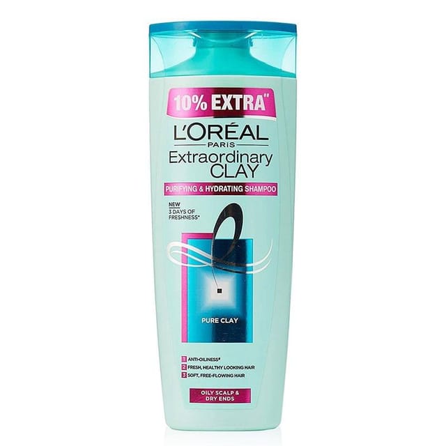 Loreal Paris Extra Ordinary Clay Purifying & Hydrating Shampoo : 396 ml