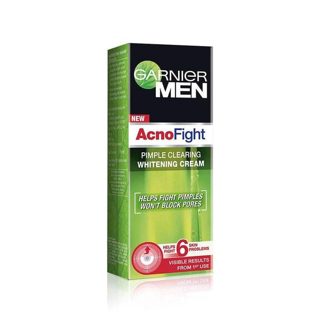 Garnier Men Acno Fight Pimple Clearing Whitening Cream : 45 Gm