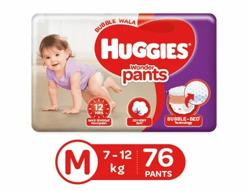 Huggies Wonder Pants Baby Diapers Medium : 76 Pants