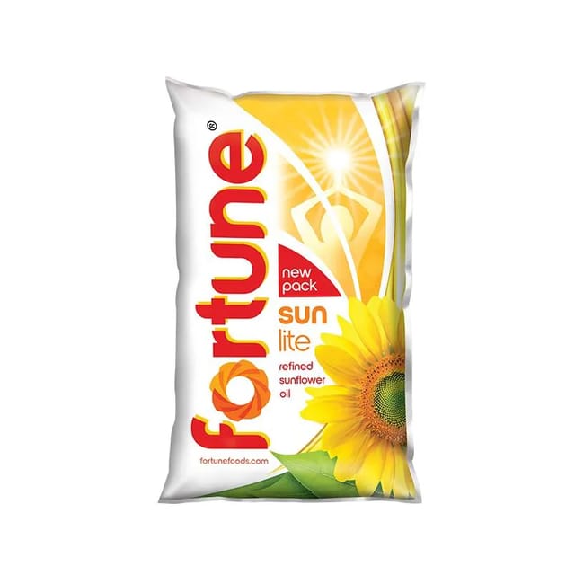 Fortune Sunflower Oil Pouch : 1 Ltr