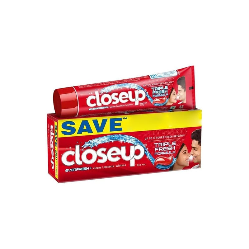 Closeup Toothpaste Red Hot