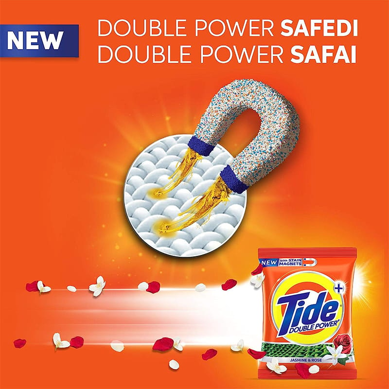 Tide Double Power Jasmine & Rose Detergent Powder