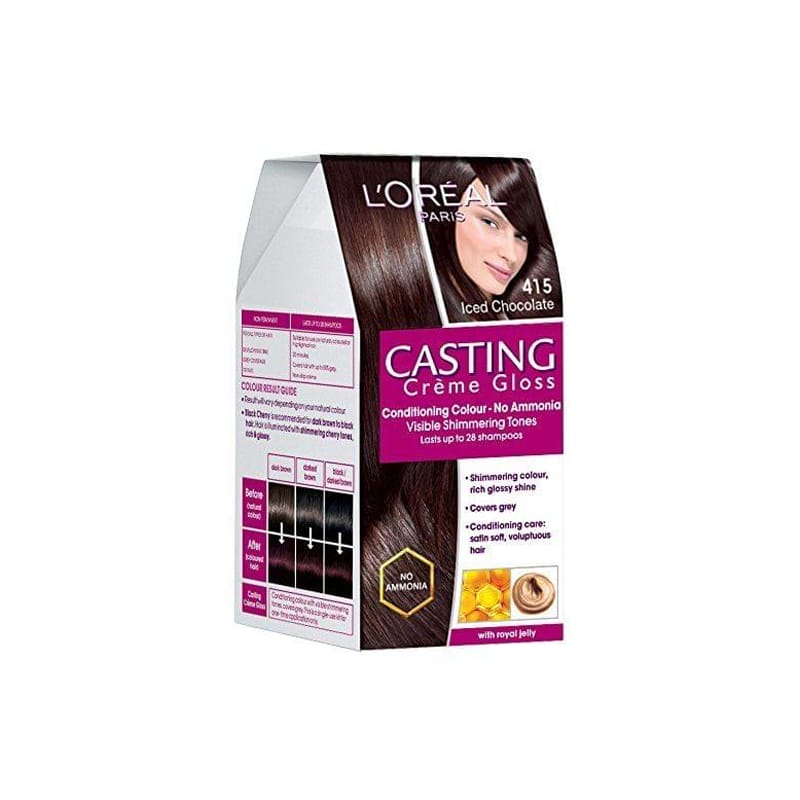 L'Oreal Paris Casting Creme Gloss Conditioning Color (415 Iced Chocolate) : 87.5 Gm + 72 ml