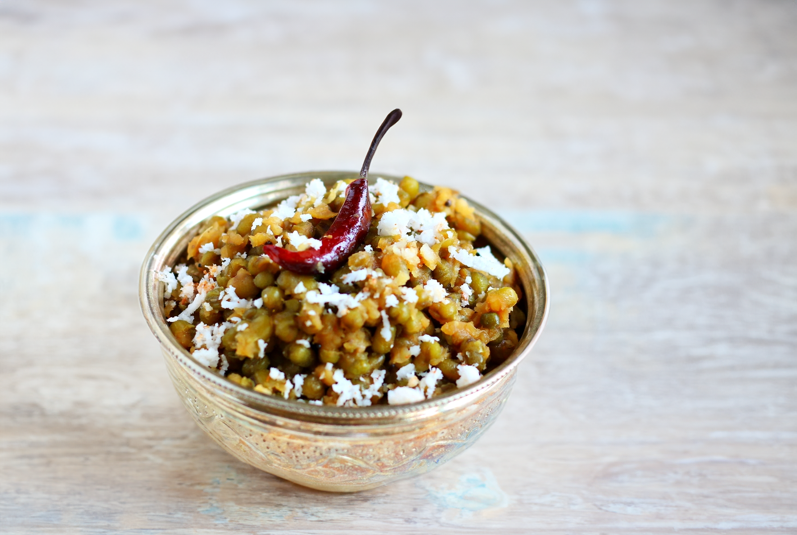 A sweet sundal recipe made from whole green gram dal