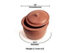 Terracotta Baggy Curry Pot with Lid