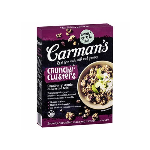 Carman's Cranberry, Apple & Roasted Nut Crunchy Clusters 500g